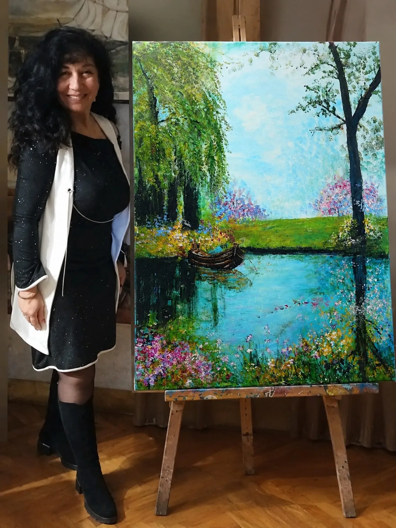Portret autorke Slavice u ateljeu